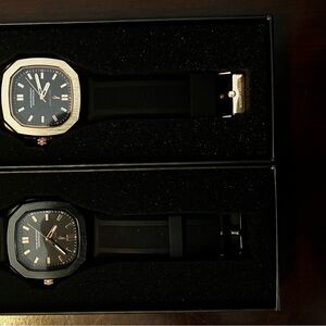 Black Men's Watch Set